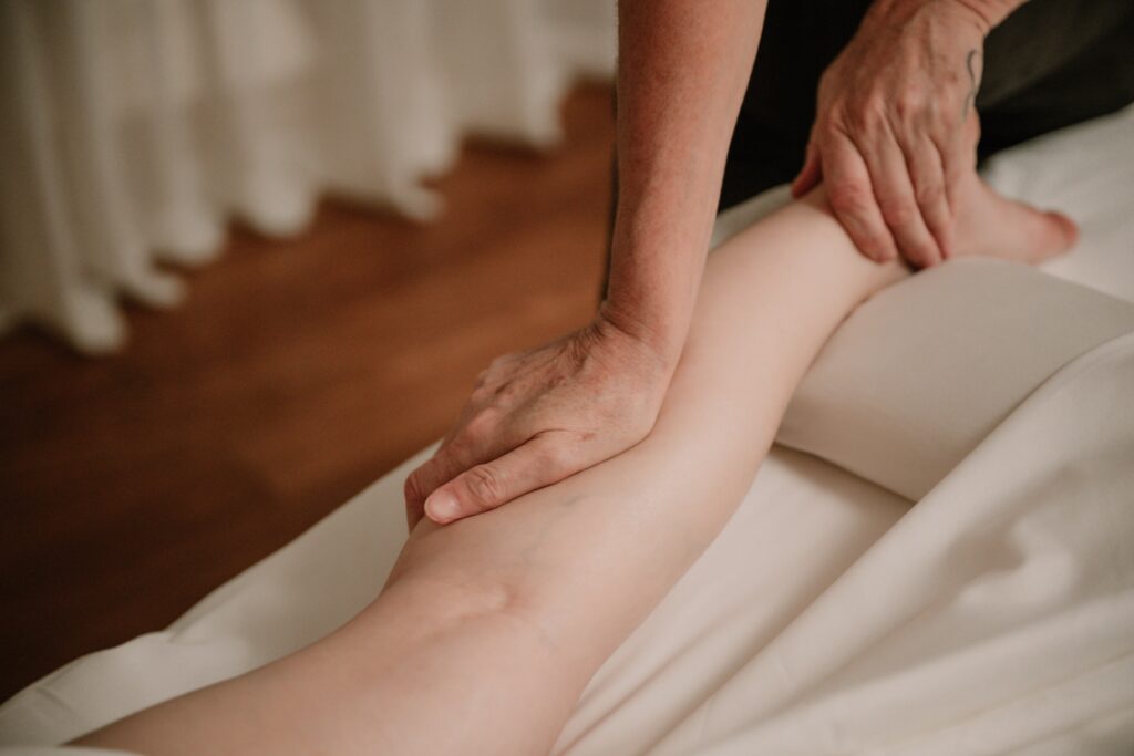 Leg massage photo during Sound Healing and Massage in Luang Prabang